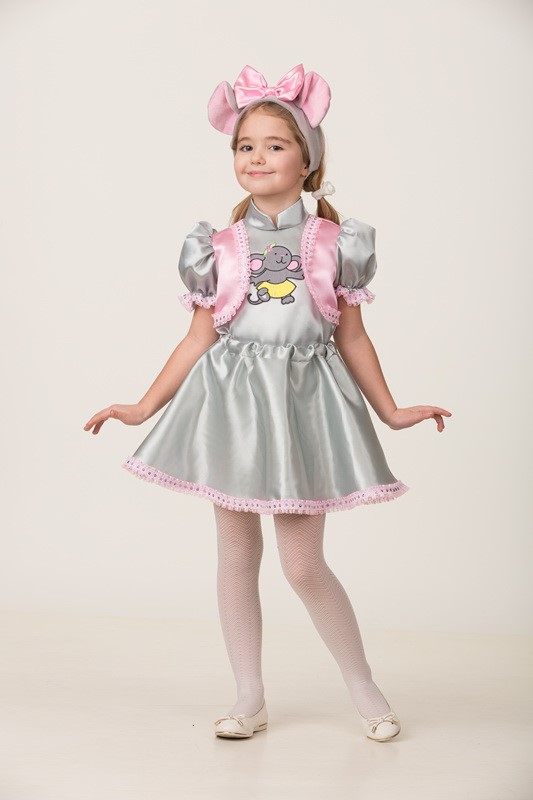 Карнавальный костюм для девочек - Мышка Вита, блузка и юбка, размер 110-56  