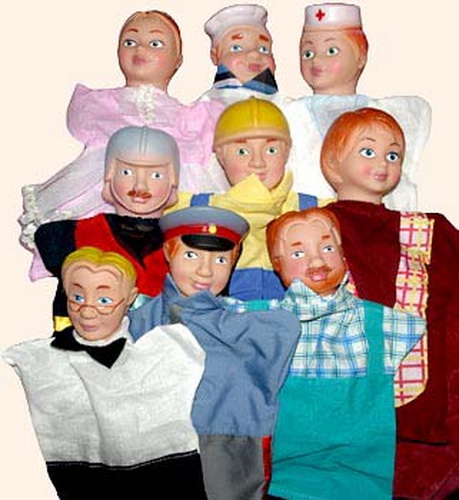 Кукольный театр "Мы в профессии играем", 9 персонажей  