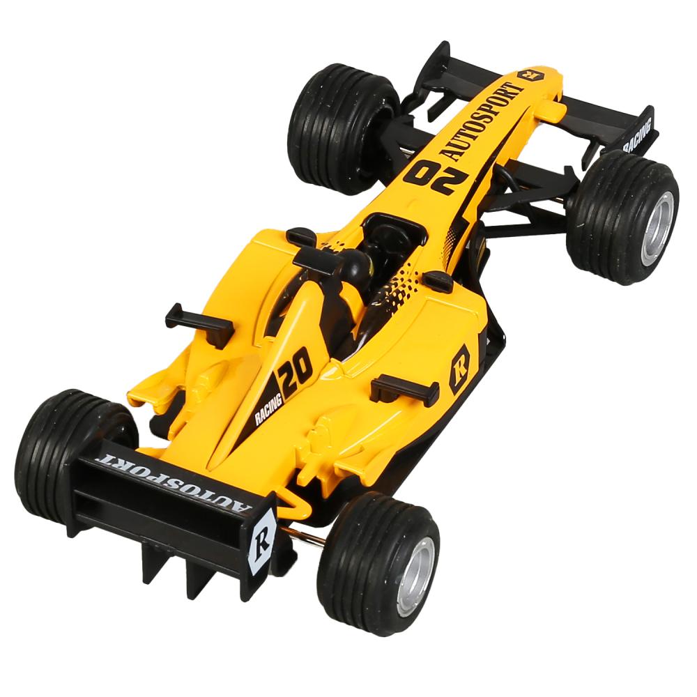 Машина - Суперкар F1, длина 17 см, инерционный механизм, цвет желтый  