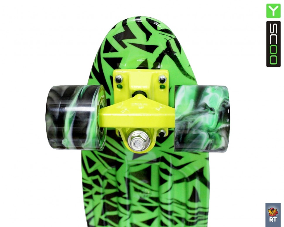 Скейтборд 12-13 Penny board RT 22 Print Green Elka, green/mix  