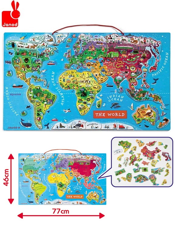 Карта мира на магнитах  