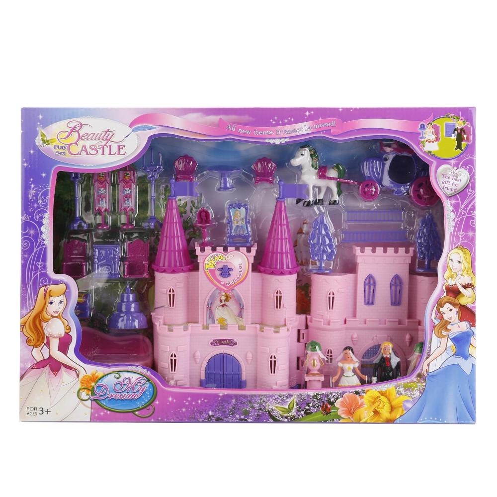 Дом для кукол - Сказочный замок, с фигурками и аксессуарами, свет и звук  
