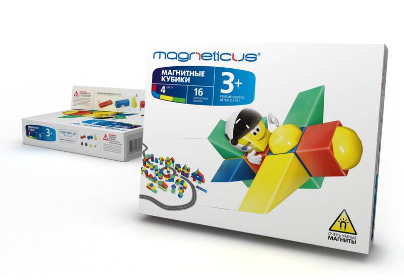 MAGNETICUS. Магнитные кубики, 16 элементов  