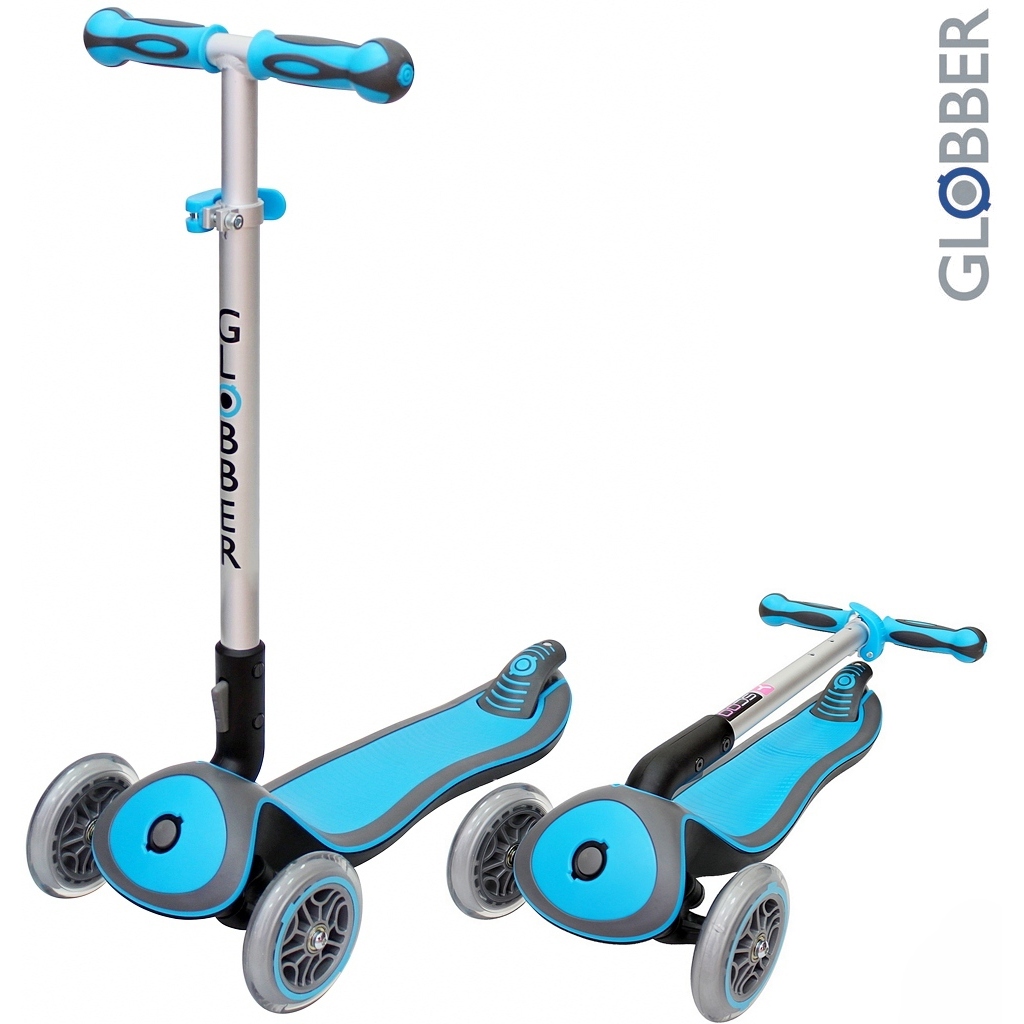 

Самокат Globber Elite S My Free Fold up 446-101, небесно-голубой