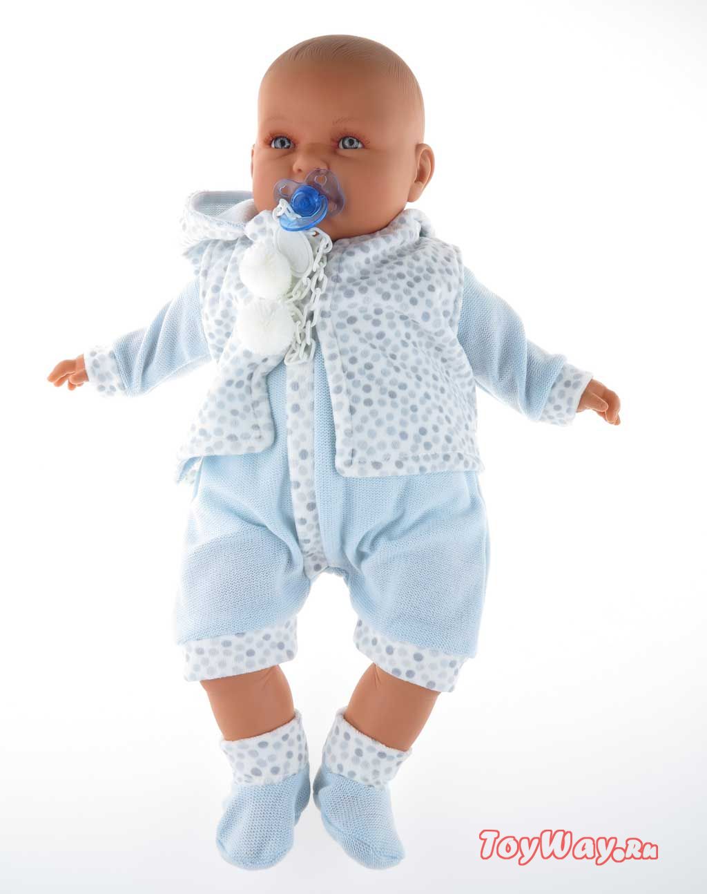 Интерактивная кукла Бенита в голубом, озвученная, 55 см.  