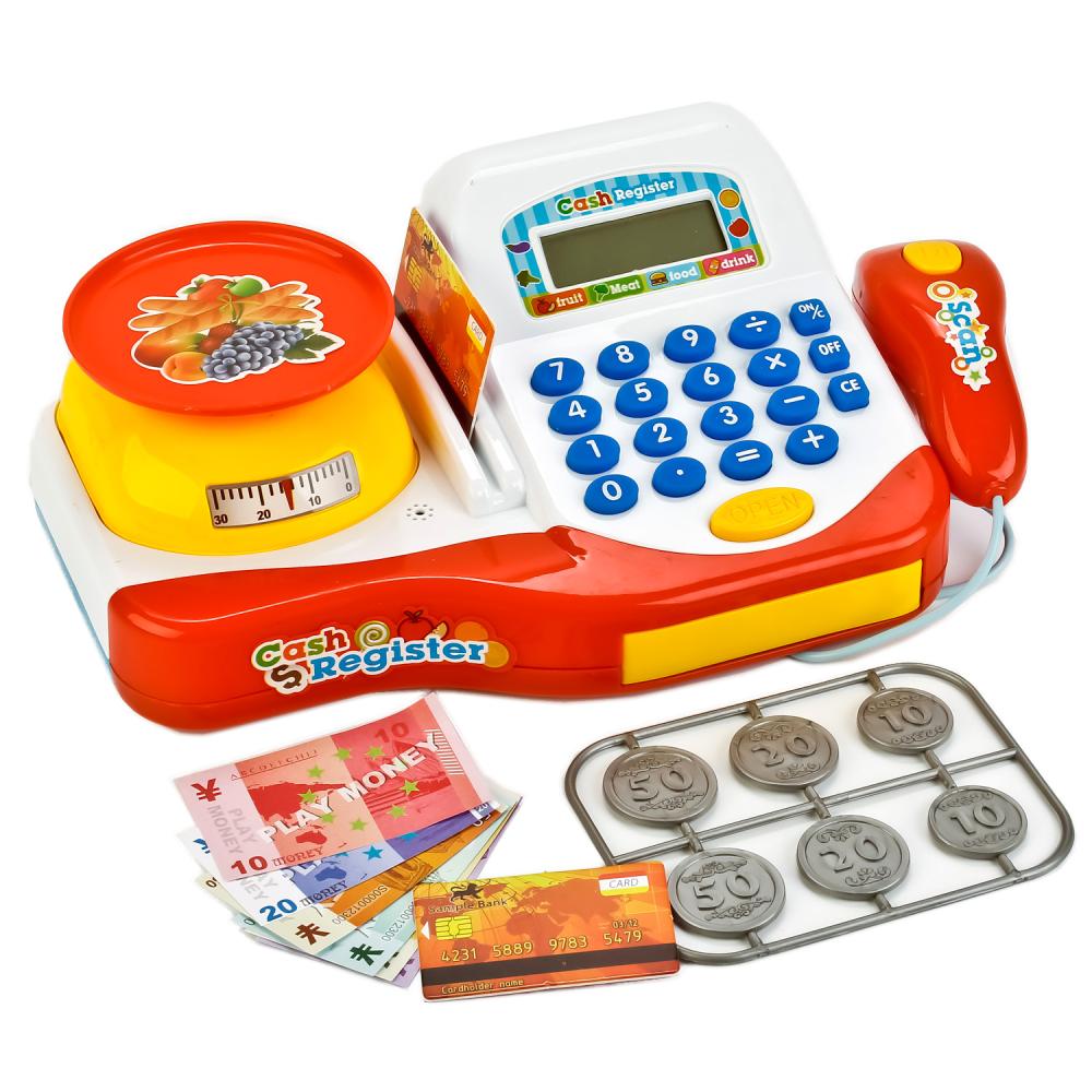 

Кассовый аппарат - Cash Register с аксессуарами, свет и звук