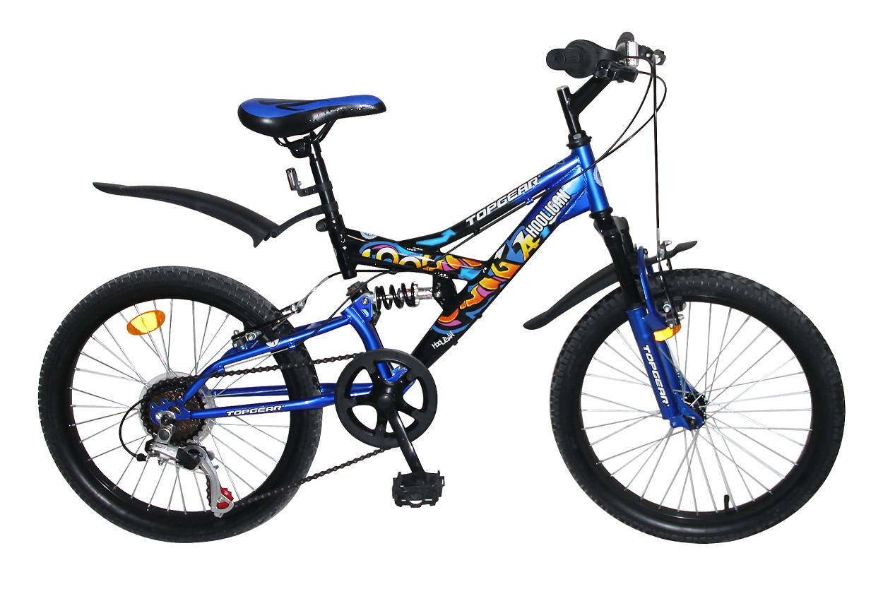 

Велосипед двухподвес Hooligan, колеса 20", два амортизатора, 6 скоростей, тормоза V-brake