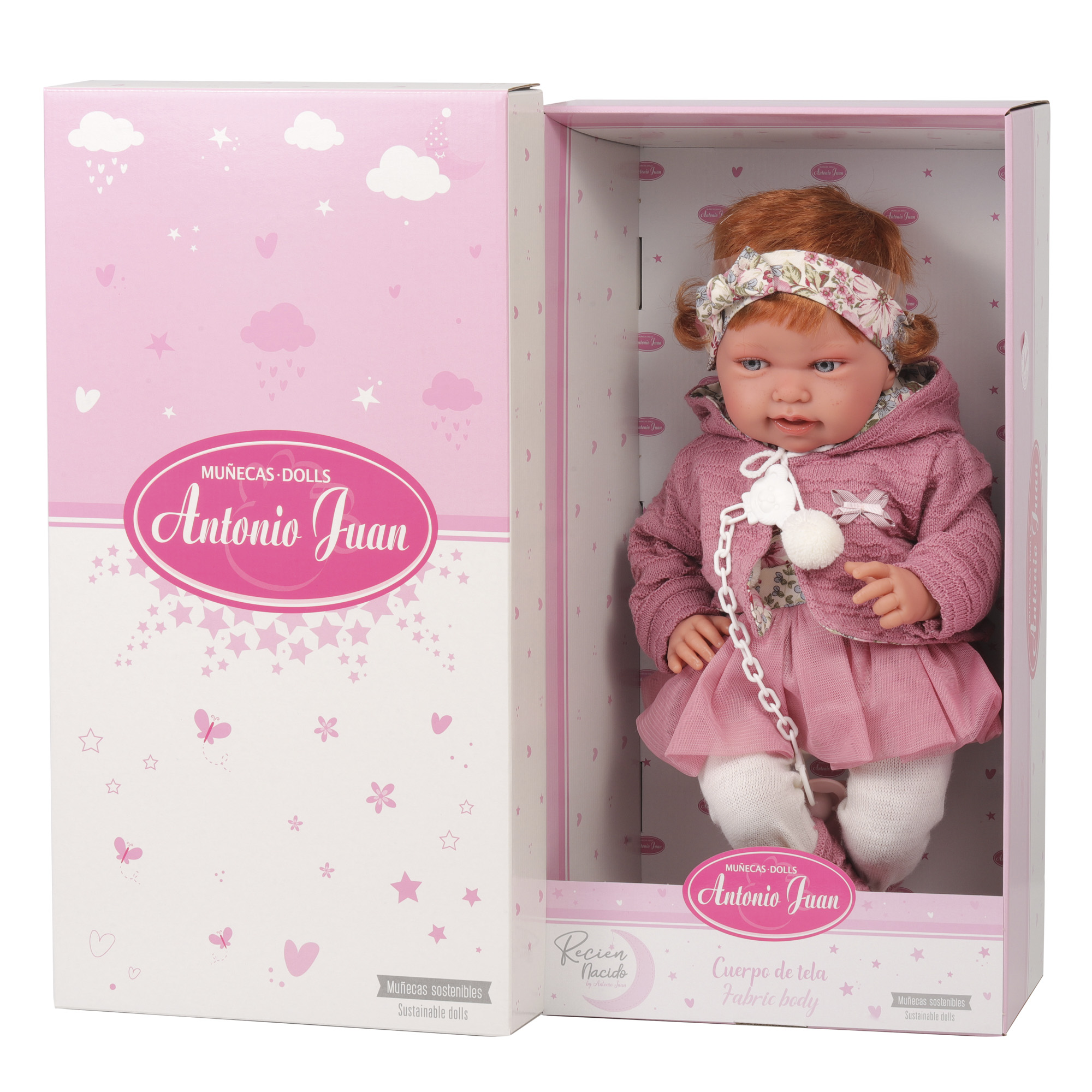 Кукла-малышка  Саманта в розовом 40 см мягконабивная  