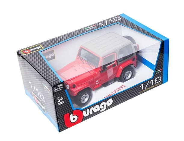 Металлическая машинка Bburago Jeep Wrangler Sahara масштаб 1:18  