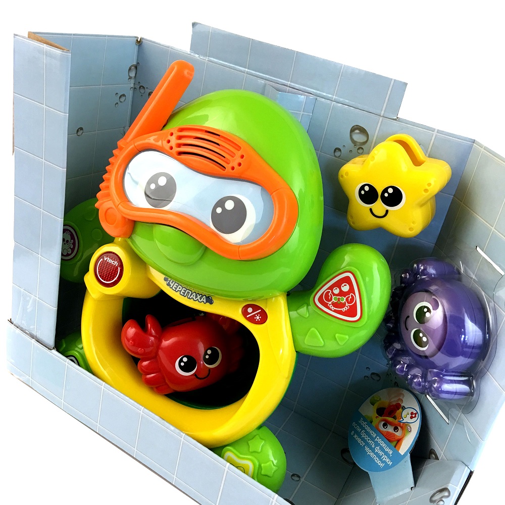 Развивающая игрушка для ванной - Черепаха, со звуковыми эффектами  