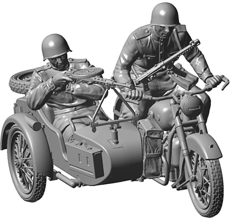 Модель для склеивания - Советский мотоцикл М-72  