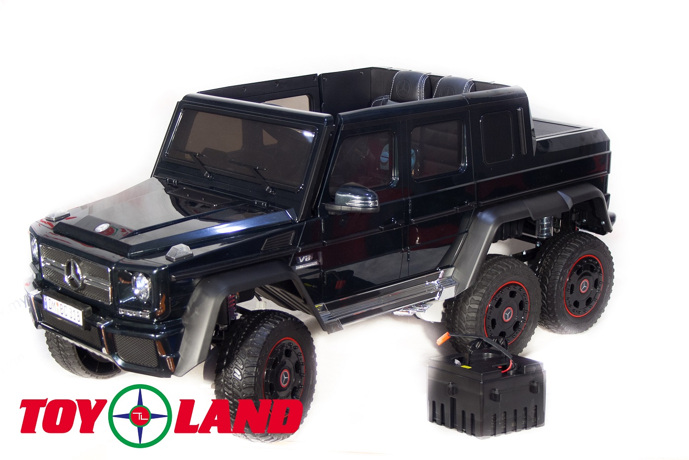 Электромобиль ToyLand Mercedes Benz G63 6х6, цвет - черный  