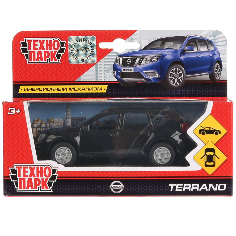 Инерционная металлическая машина - Nissan Terrano, цвет черный, 12 см, открываются двери, багажник -WB) 