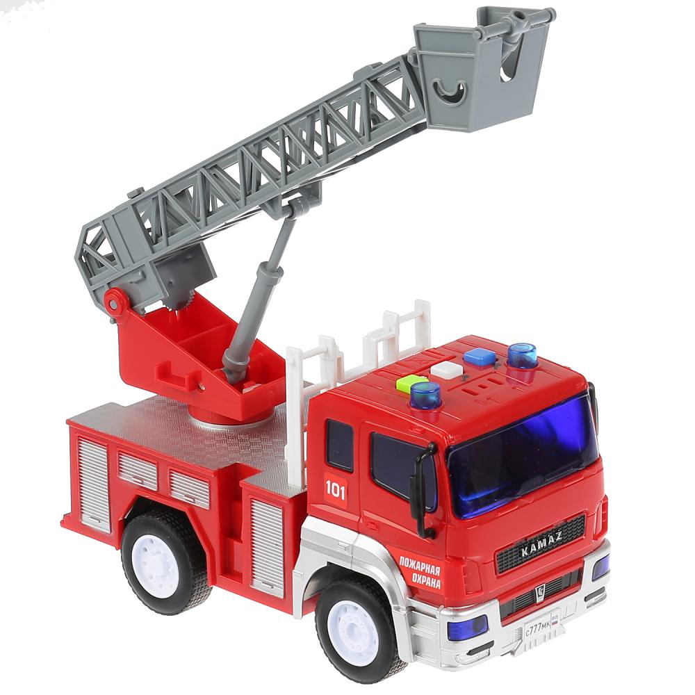 Камаз-пожарная машина, 17 см, инерционный, свет и звук  