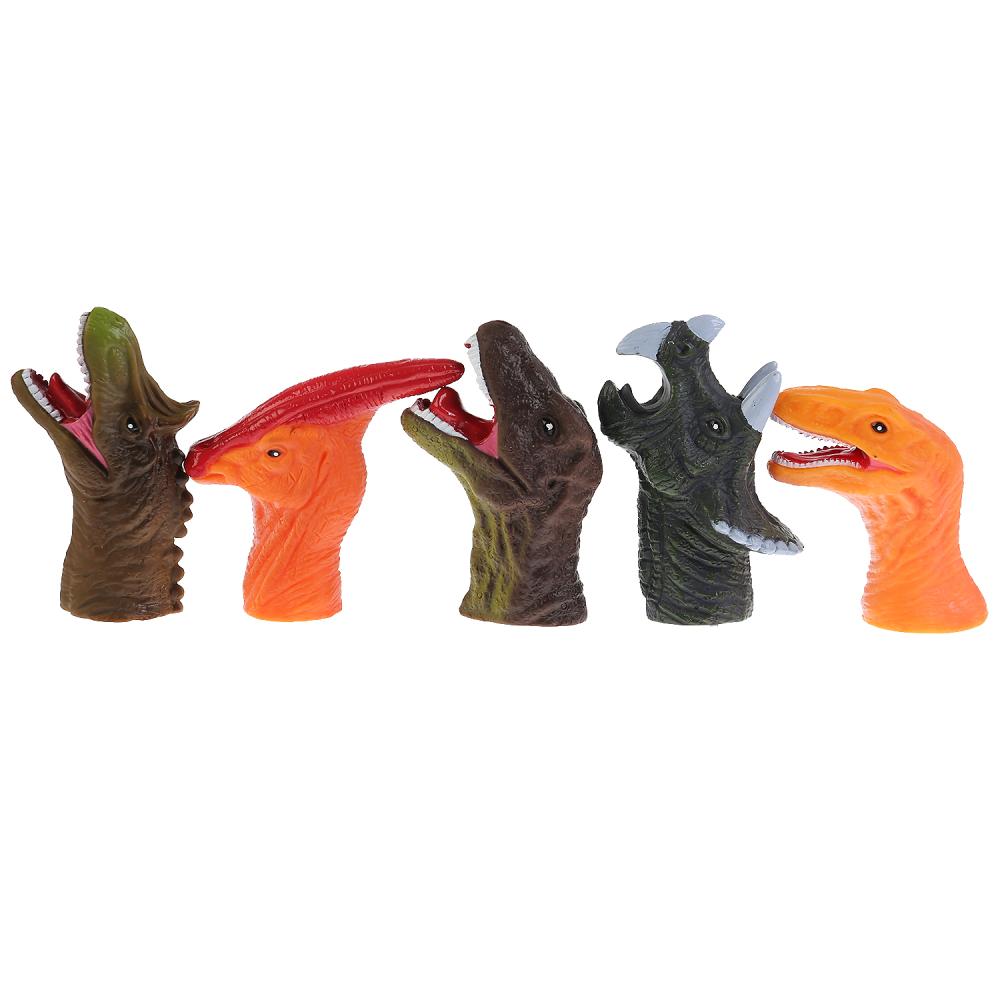 Пальчиковый театр – Динозавры, 5 фигурок пластизоль  