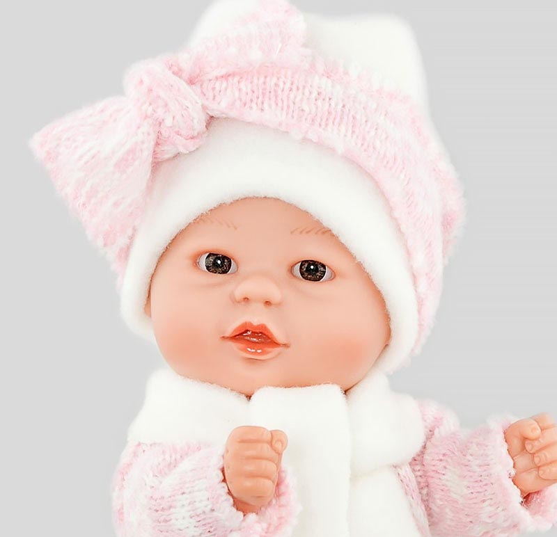 Кукла Бебетин в бело-розовом костюмчике, 21 см.  