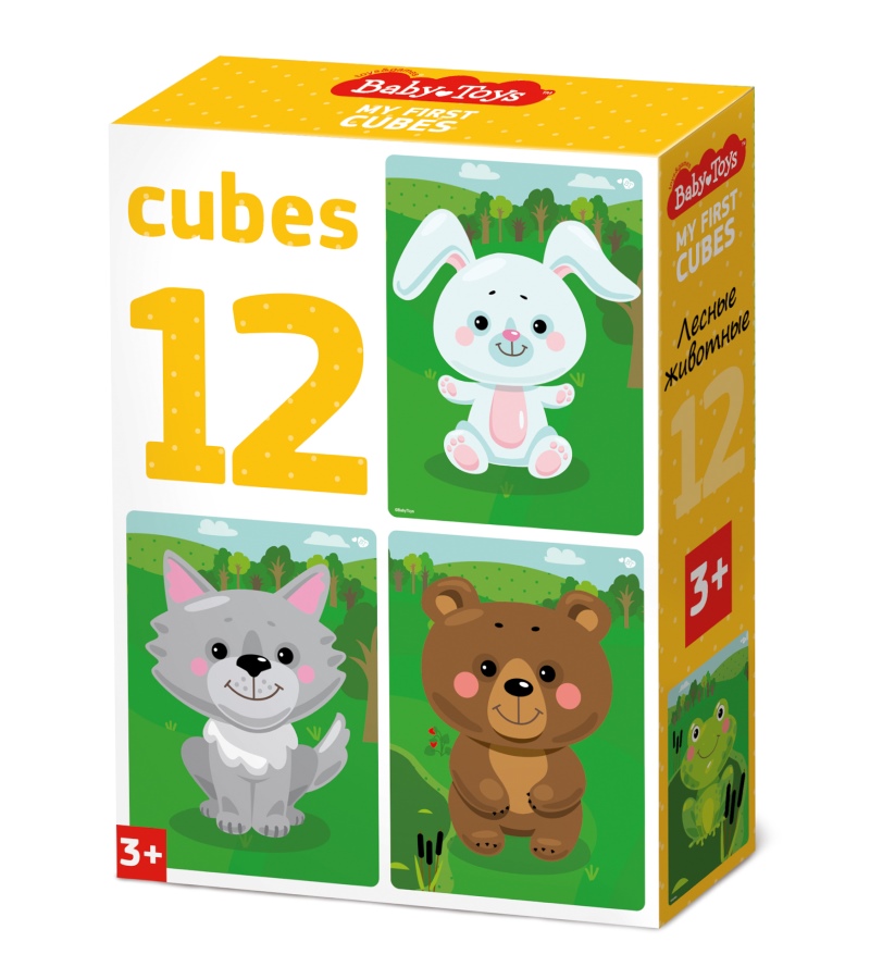 

Кубики Baby Toys - Лесные животные, 12 штук