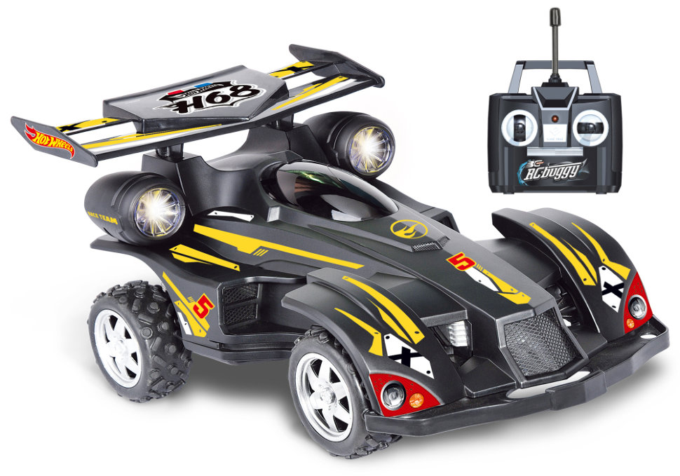 

Багги Hot Wheels на радиуправлении, cо светом, скорость до 17 км/ч, с АКБ, чёрная