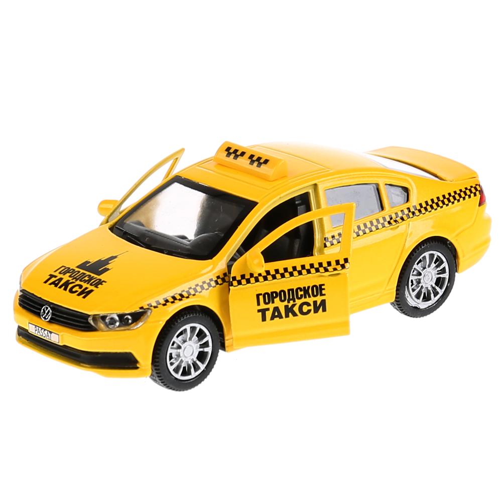Металлическая инерционная машина Такси VW Passat, 12 см, открываются двери  