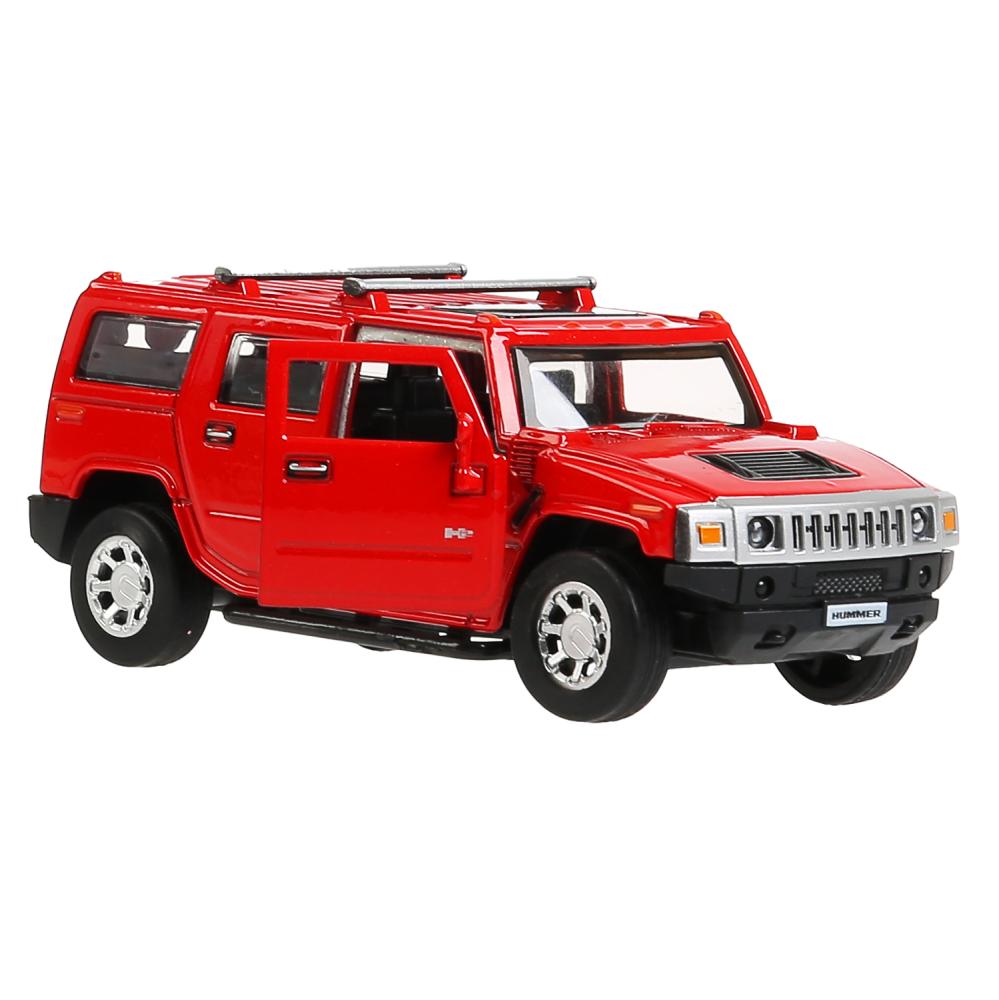 Машина Hummer H2 12 см красная двери открываются металлическая инерционная  