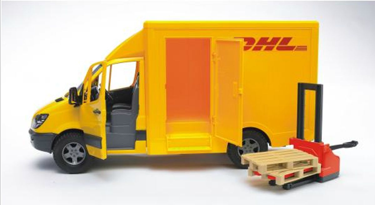 Машина Bruder DHL Mercedes Benz Sprinter с погрузчиком  