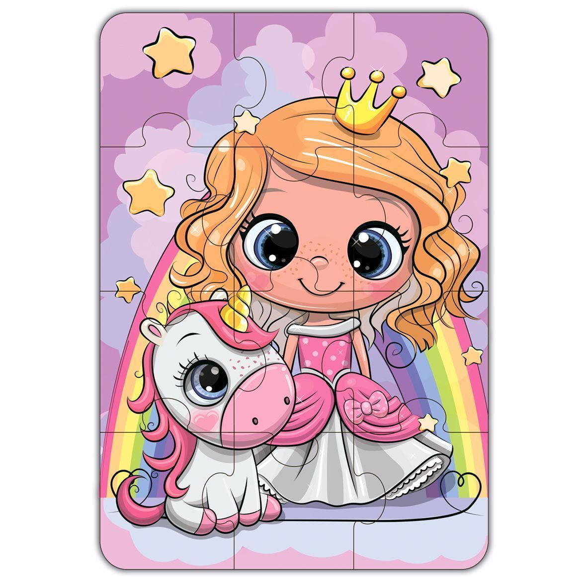 Baby Puzzle - Принцесса и единорог  