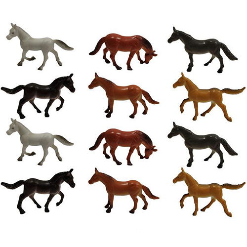 Набор фигурок из серии В мире животных – 12 лошадей, 5 см.  