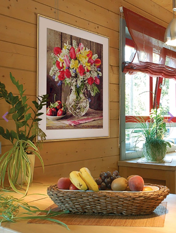 Картина для раскрашивания по номерам - Цветы из домашнего сада, 40 х 50 см  