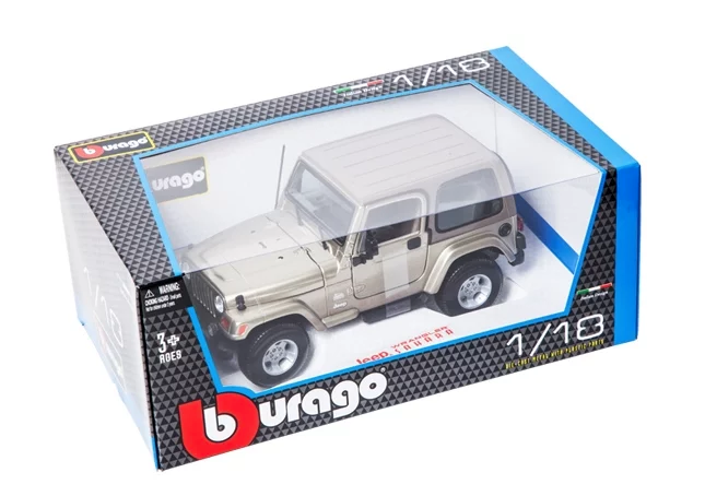 Металлическая машинка Bburago Jeep Wrangler Sahara масштаб 1:18  