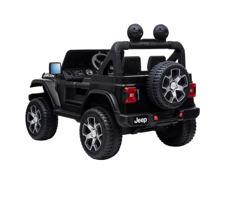 Электромобиль Джип Jeep Rubicon, черный, свет и звук  
