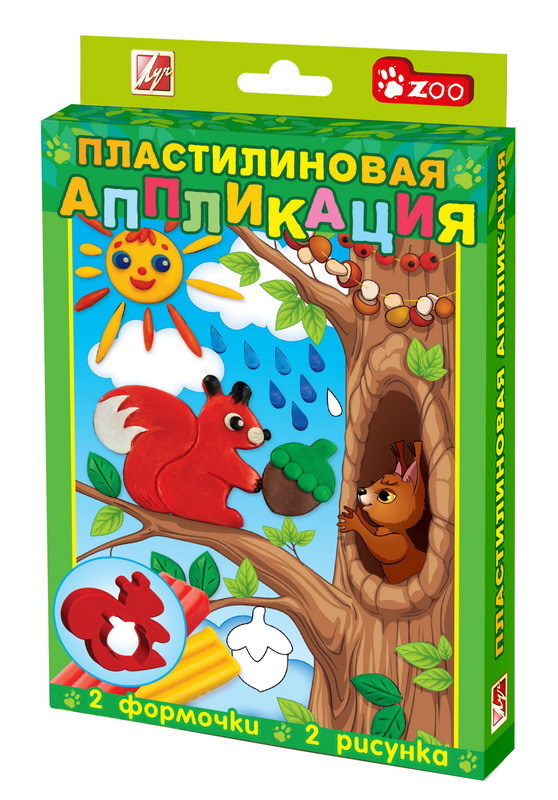 

Пластилиновая аппликация Белочка