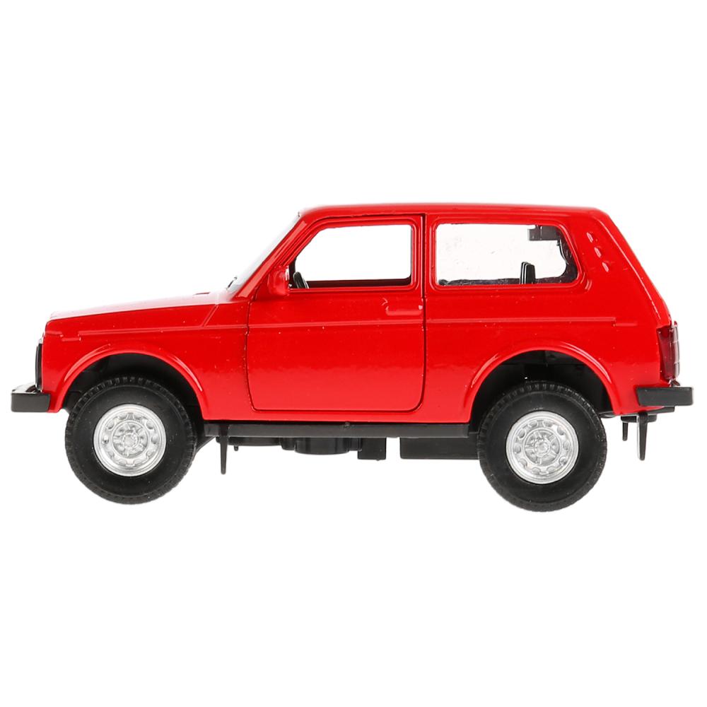 Джип Lada 4x4, красный, 12 см, открываются двери, инерционный механизм  