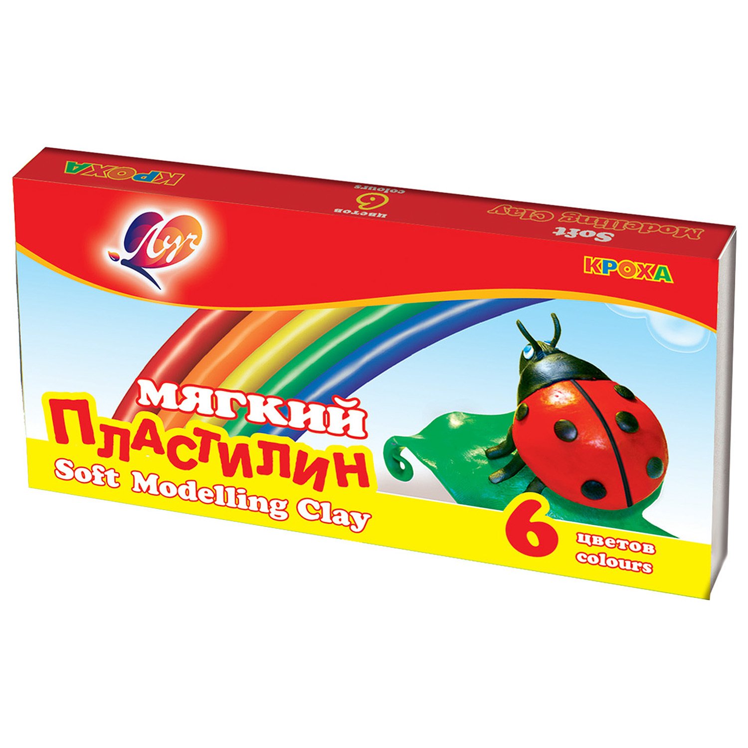 Пластилин мягкий Кроха, 6 цветов, 99 грамм  