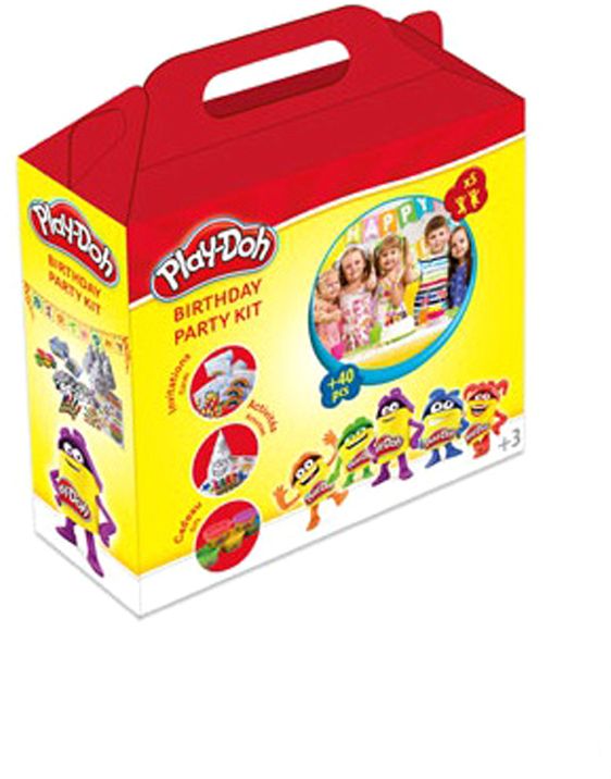 Набор из серии Play doh - Вечеринка, 5 маркеров, 5 восковых мелков, 5 наклеек, 5 разноцветных колпаков и масок, 5 воздушных шаров  