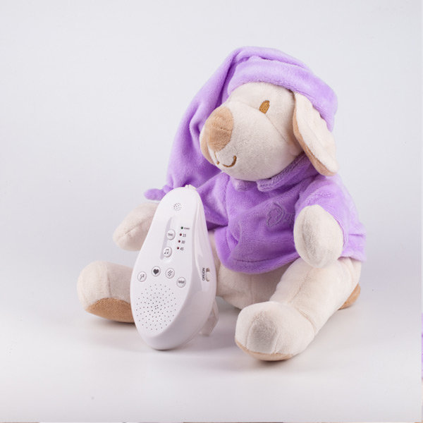 Собачка фиолетовая Drema BabyDou с белым и розовым шумом  