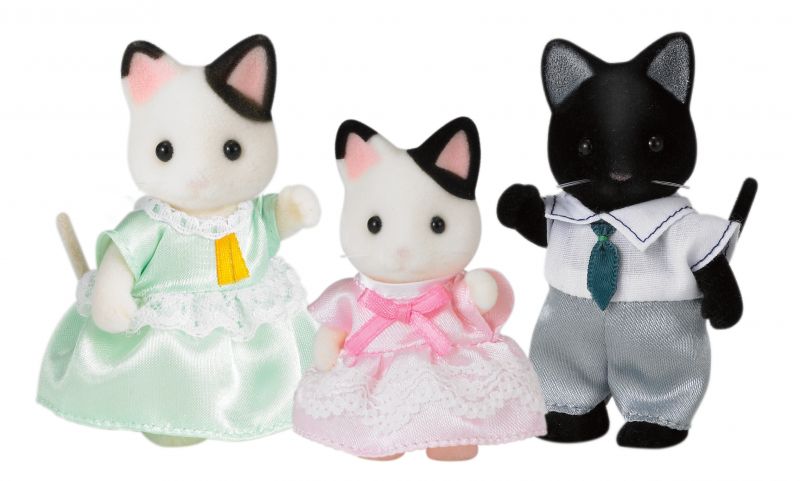 

Семья Черно-белых котов из серии Sylvanian Families, 3 фигурки