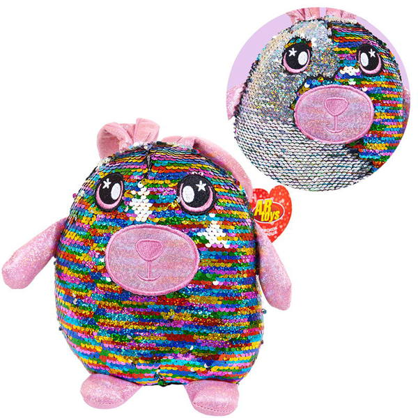 

Мягкая игрушка – Заяц с пайетками, 20 см