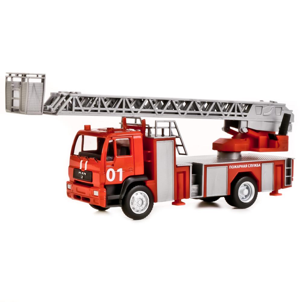 Металлическая машинка – Пожарная, 1:64, длина 15 см., подвижные элементы  