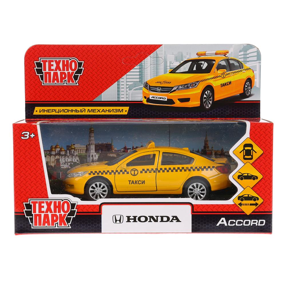 Машина металлическая Honda Accord Такси, 12 см, открываются двери, инерционная  