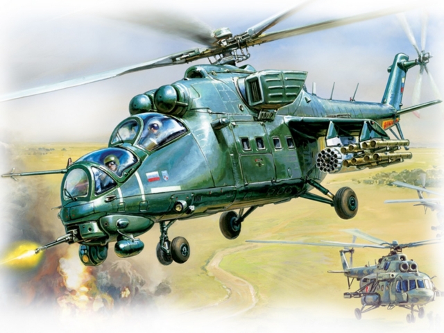 

Модель для склеивания - Вертолёт Ми-35М