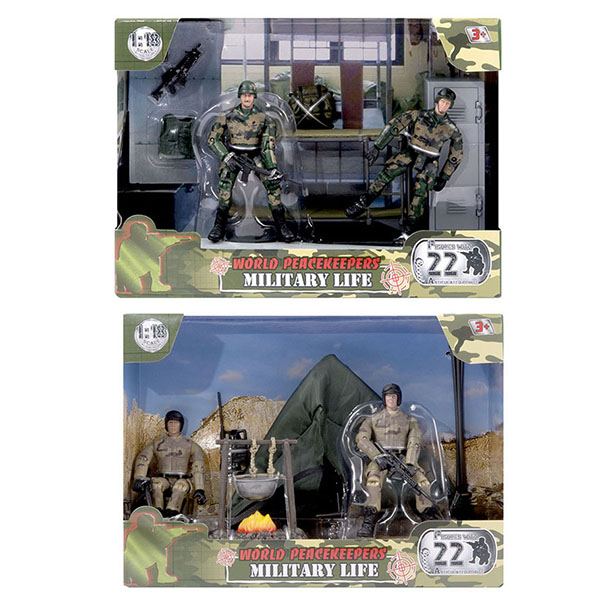 

Игровой набор - Армейская жизнь с 2 фигурками, 1:18, 2 вида