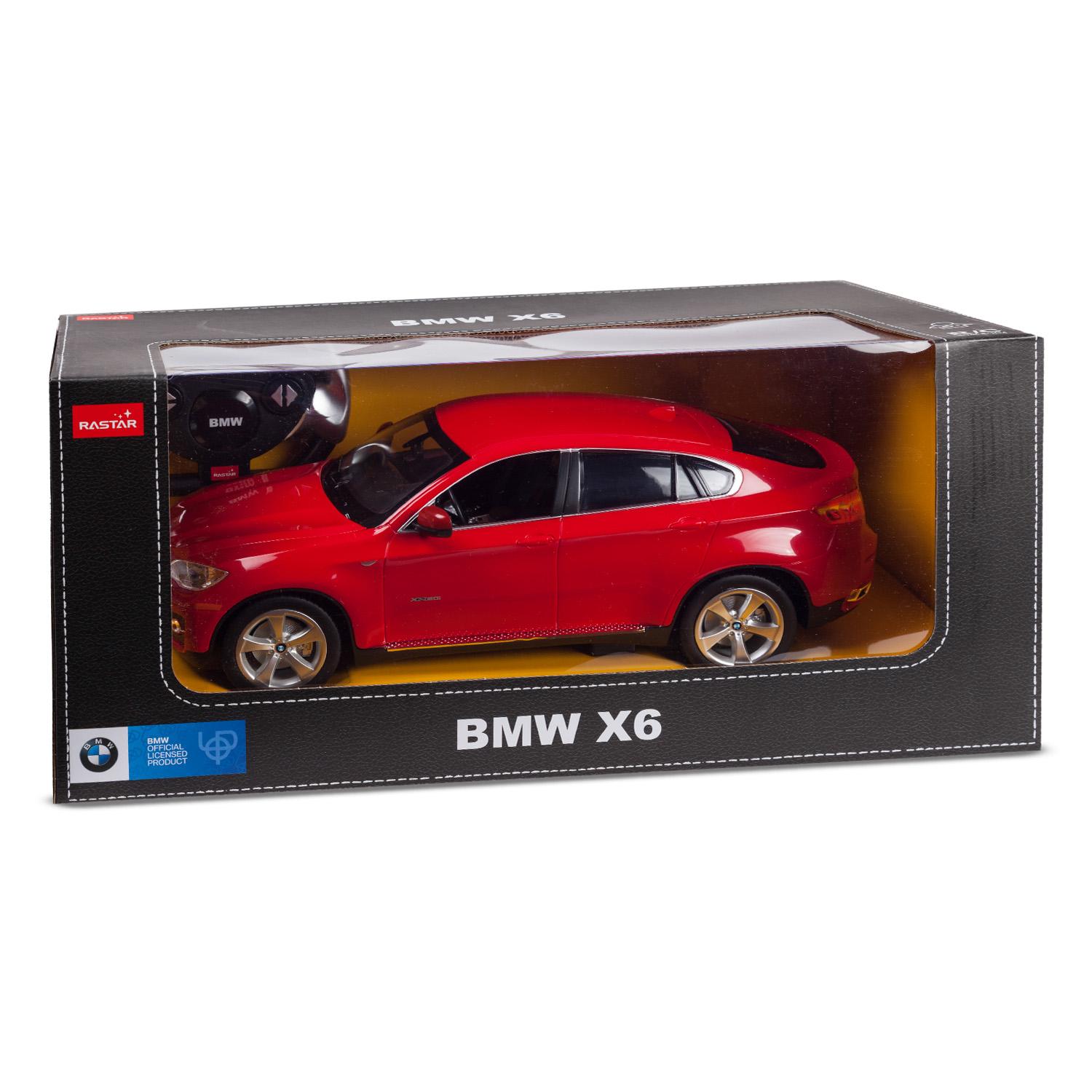 Машина на р/у - BMW X6, красный, 1:14, свет  