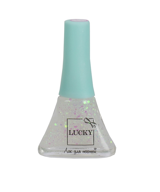 

Лак Lucky серия Конфетти, цвет 01К, перламутр с блестками, блистер