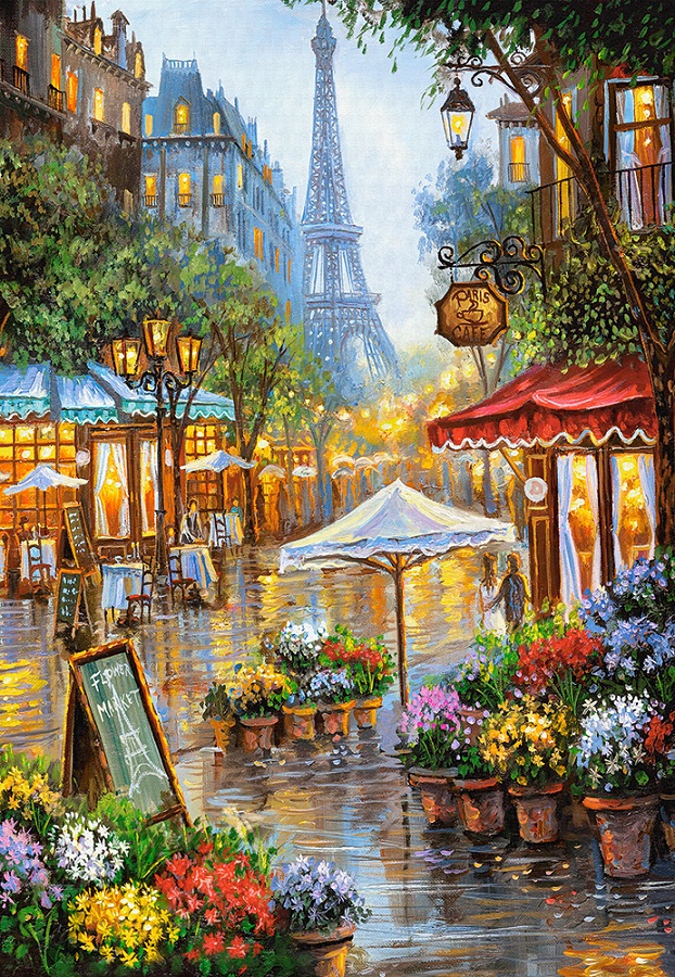 Пазлы Castorland - Весенние цветы. Париж, 1000 элементов  