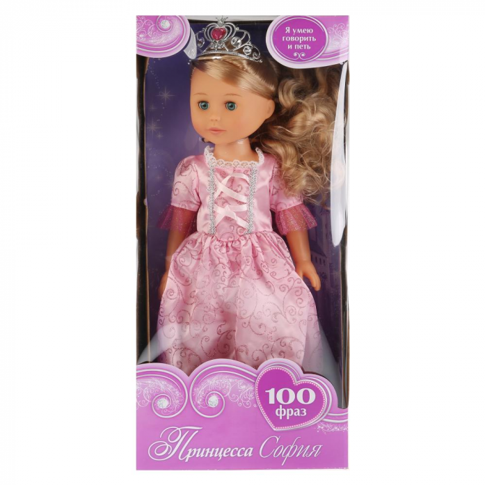 Кукла озвученная – Принцесса София в розовом, 46 см., 100 фраз  