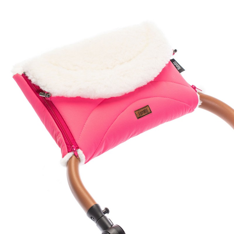 Муфта меховая для коляски Nuovita Tundra Bianco Rosa/Розовый  