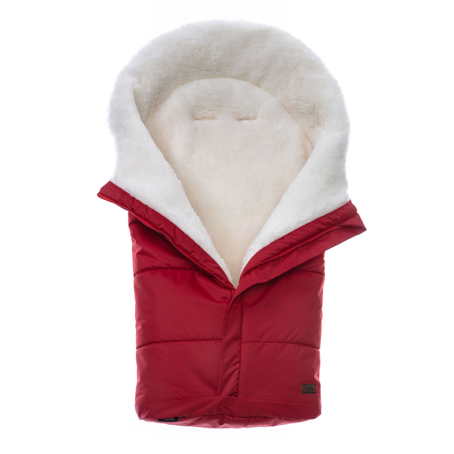 Конверт зимний меховой Nuovita Siberia Bianco цвет Rosso/Красный  