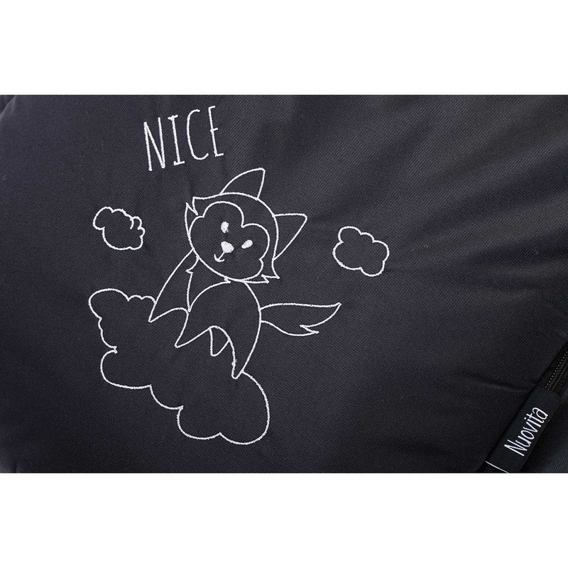 Конверт зимний меховой Nuovita Islanda Bianco Nero/Черный  