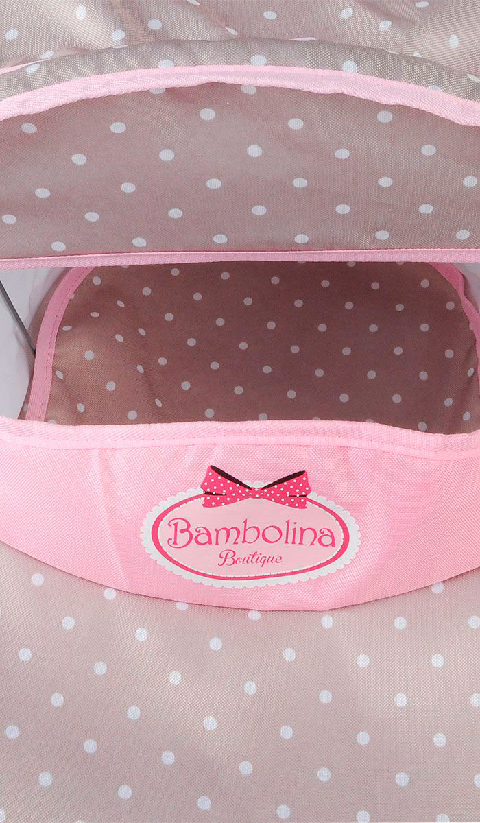 Bambolina Boutique - Большая классическая коляска для куклы с сумкой  