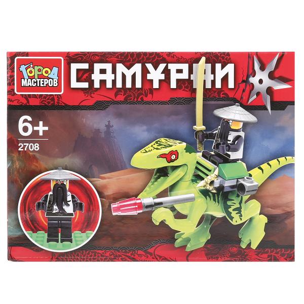 

Конструктор – Самурай на динозавре, 39 деталей с фигуркой